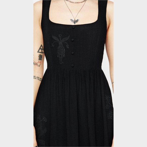 Disturbia Mandrake Linen-Blend Dress NWT - Picture 2 of 4